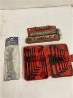 Tools. Hex key set. Metric and standard