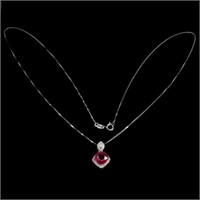 Natural Pigeon Blood Red Ruby Necklace