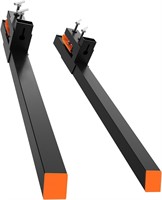 60' Clamp on Pallet Forks  4000 Lbs  Black