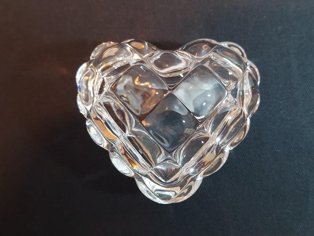 Jonal 24% Lead Crystal Diamond Pattern Heart