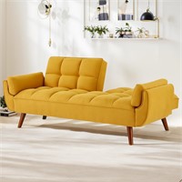Convertible Sofa Sleeper  Reversible  Yellow