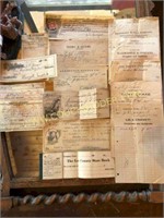 1920's business receipts and invoices