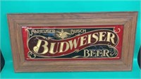 Vintage Anheuser Busch Budweiser Beer Sign