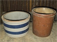 Lot of 2 Pottery Planters