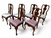 6 QUEEN ANNE STYLE CHAIRS