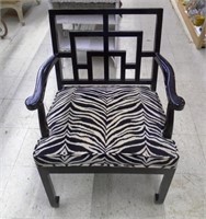 33"H x 25"W Chair with Zebra Upholstery