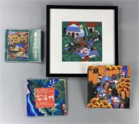 2 Chinese Folk Art Peasant Paintings and Catalogs