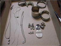 All silver looking jewelry