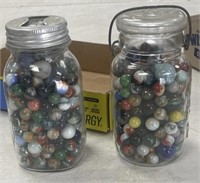 2 - Quart Jars of Marbles