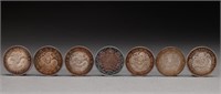 Qing Dynasty silver coins a group