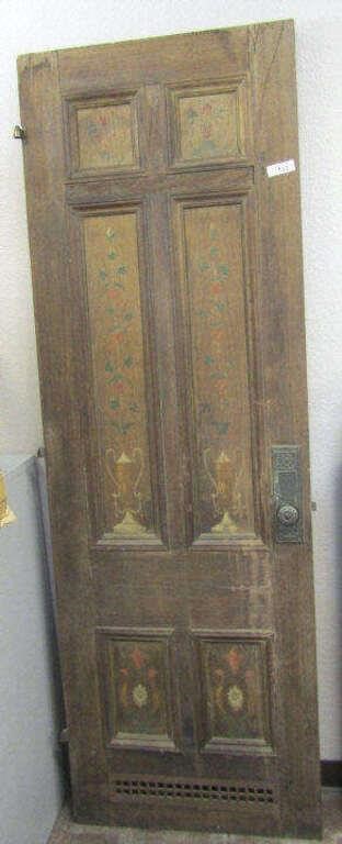 Antique Hand Made Hand Painted Door 28"x83.25"