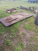 4X10FT PLATE OF STEEL WITH 4 CUTOFFS