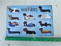 Nostalgic Wonderful Wieners Dachshund tin sign