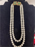 Vintage Sarah Faux Pearl Necklace