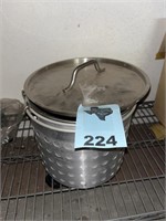 (2) NEW Aluminum Steamer Pots