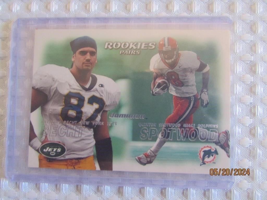 NFL Rookie Card Pairs Fleer 2000 Becht / Spotwood