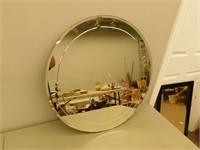 Round glass mirror 24 in Dia