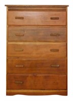 Vintage Pine Tallboy Dresser