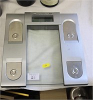 Bathroom scales with body fat scale.