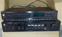 KENWOOD- TURNTABLE, SYNTHESIZER, RECEIVER.