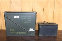 2 ammo crates metal 18.5"Lx7.5"Wx14.5"T