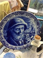 Old man in the sea Delft plate