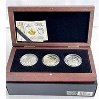 Silver 3-Coin SetÐSculptural Art of Parliament-Can