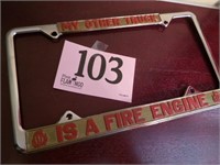 TRUCK/FIRE ENGINE LISENCE PLATE FRAME