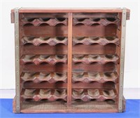 Vintage Pine Crate Wine Rack