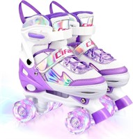 Roller Skates for Girls Boys Kids, Black Pink Purp
