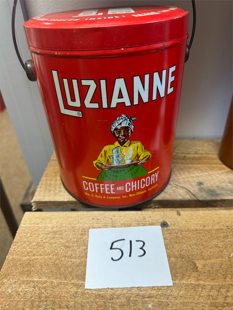 Antique Black Americana Luzianne 3lb Coffee Can