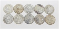 10 AU MORGAN DOLLARS - 1879 to 1897-S