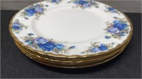 4 Royal Albert Moonlight Rose Plates 8"