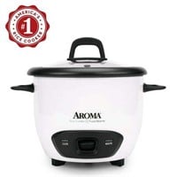 AROMA 6-Cup Rice & Grain Cooker  White  ARC-743G