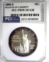 1986-S S$1 Statue of Liberty PCI PR70 DCAM