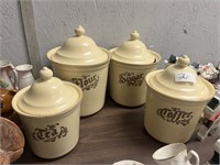 Antique Pfaltzgraff USA Canister Set