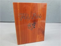 NEW The Holy Bible in Wood Presentation Box