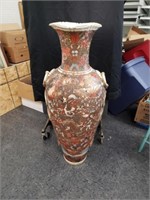 Large Satsuma Floor Vase Turn of the Century