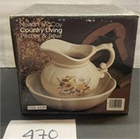 Nelson McCoy Country Living Pitcher & Bowl
