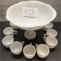 Vintage Mid Century 1950’s White Milk Glass