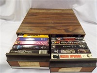 (23) VHS Movies - With Faux Wood Storage Drawers