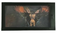 Depth & Perspective Moose Entering Screen Door Art