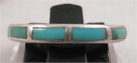 Native American S/S Turquoise Inlay Ring