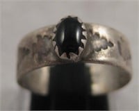 Vintage Native American Sterling Silver Opal Ring