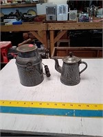 Metal canister and teapot