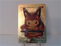 Pokemon Card Rare Gold Pikachu Mega Lucario