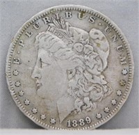 1889-O Morgan Silver Dollar.