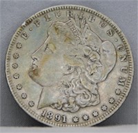 1891 Morgan Silver Dollar.