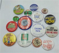 Lot of promotional and political buttons