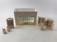 Wood doll house furniture